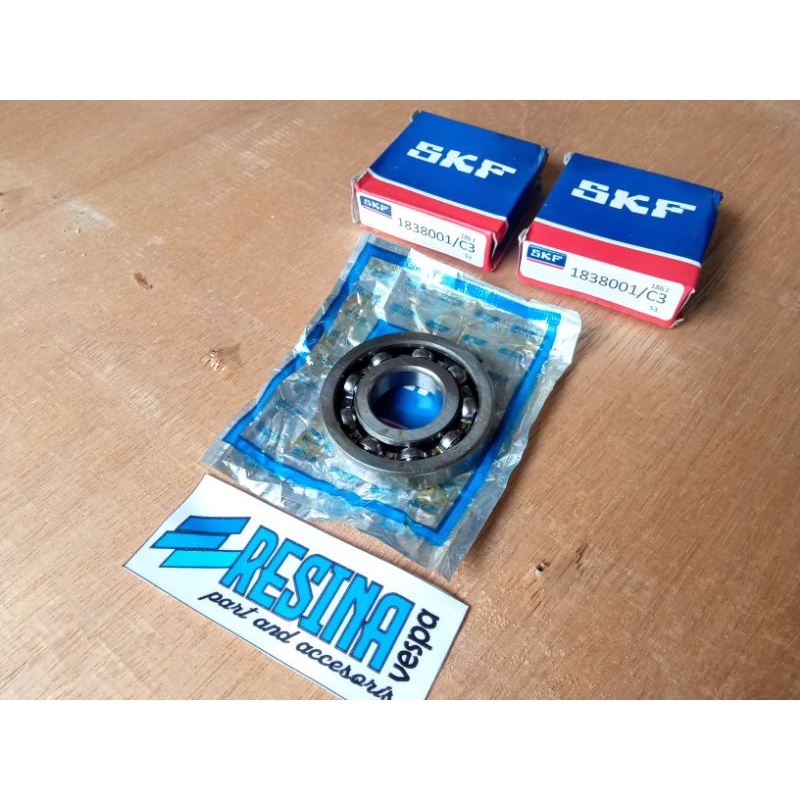 laher bearing SKF GERMANY C3 untuk kruk as bagian kopling vespa ps super pxe excel exclusive spartan