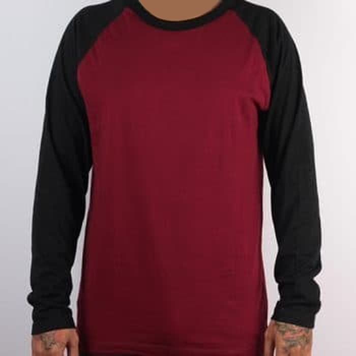 Kaos Raglan  Polos Lengan Panjang