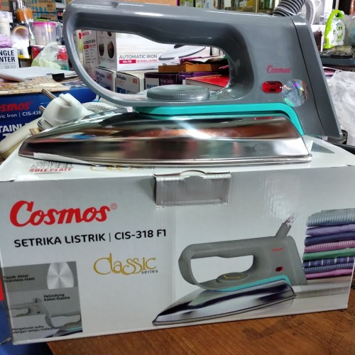 PROMO Setrika Listrik COSMOS CIS-318 F1 Stainless Steel Warna Abu- Abu / Setrika Listik BERGARANSI RESMI MANTAP