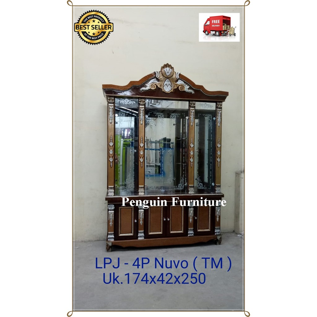 LEMARI PAJANGAN/LEMARI HIAS 4 PINTU NUVO TM