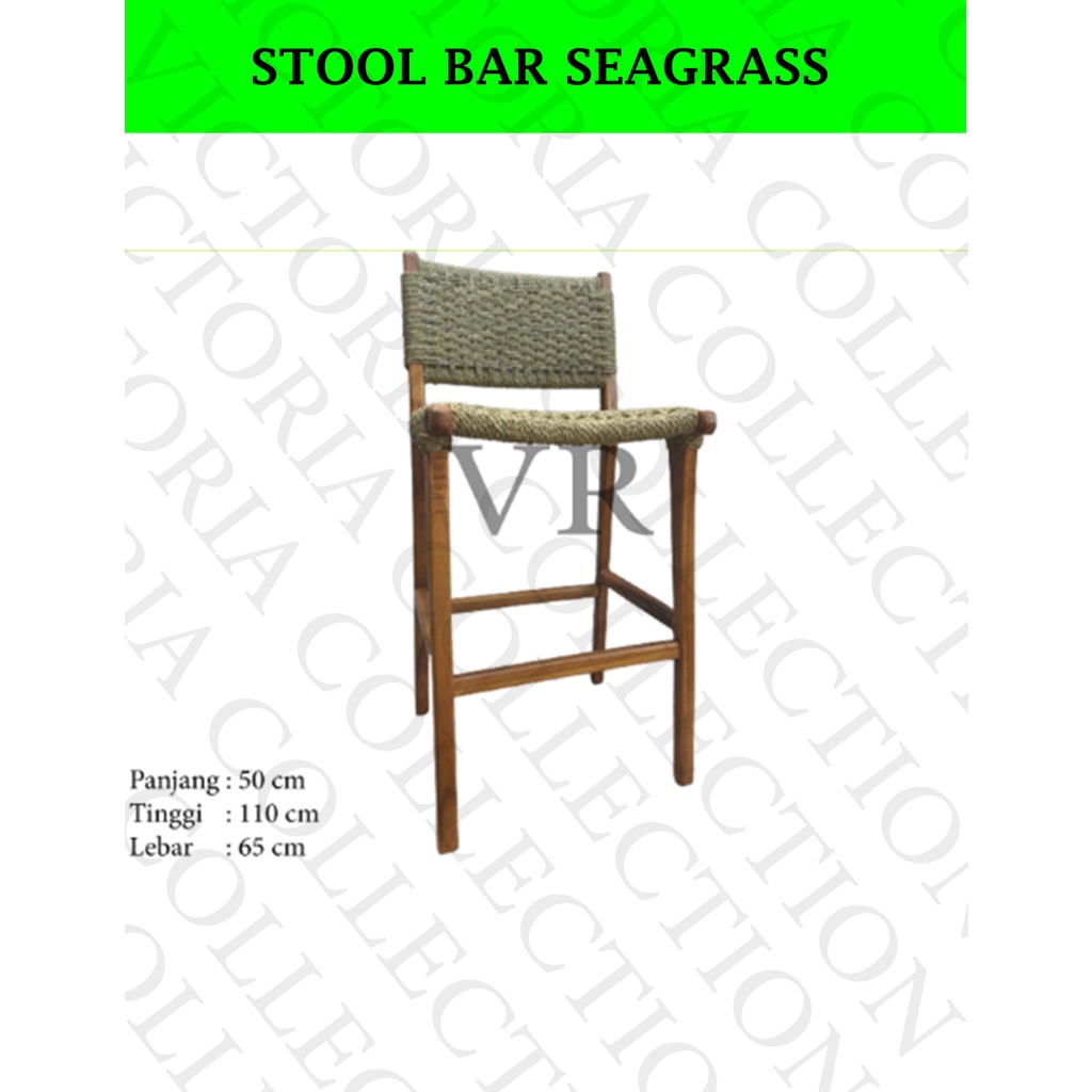 KURSI STOOL BAR SEAGRASS