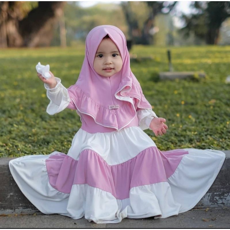 GAMIS ANAK PEREMPUAN SYAKIRA NAYA UMUR 1-6TAHUN GAMIS ANAK