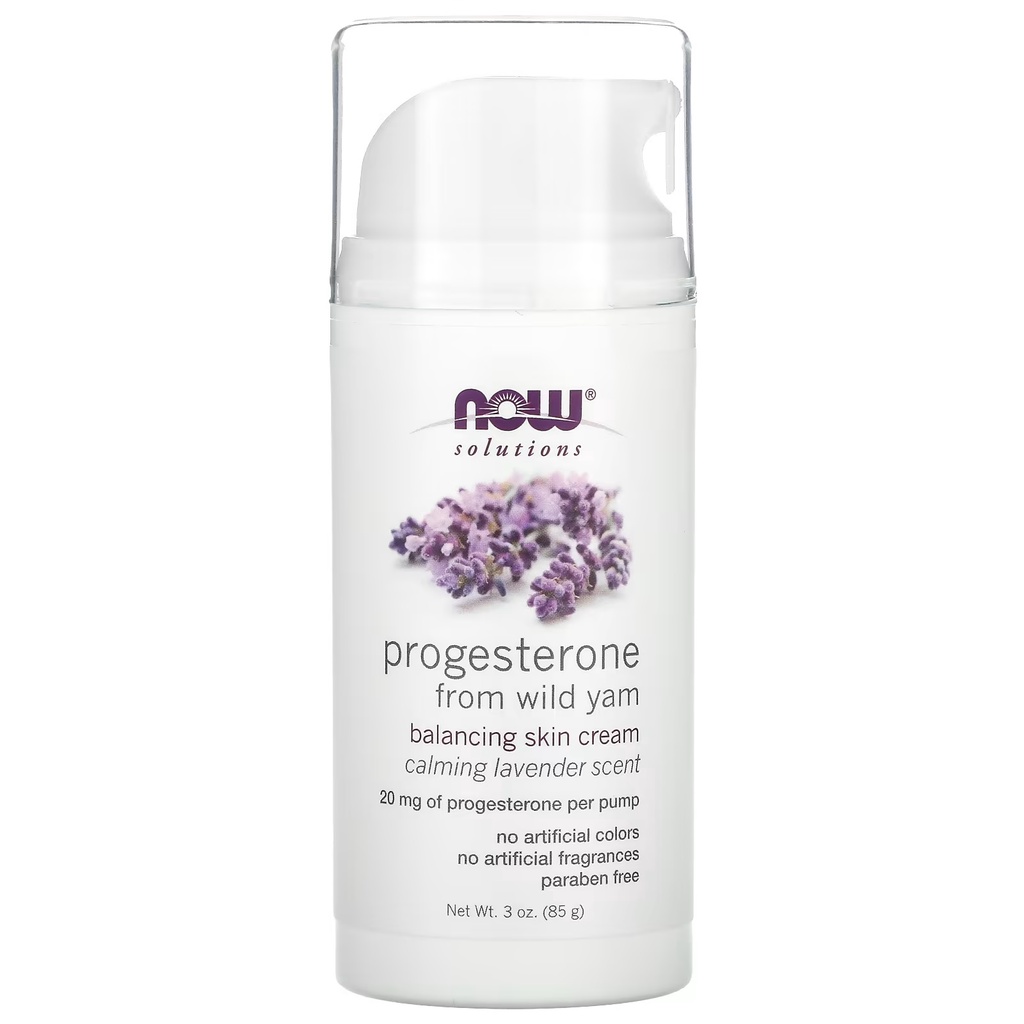 Now Solutions Lavender Progesterone From Wild Yam Balancing Skin Cream 85 Gram