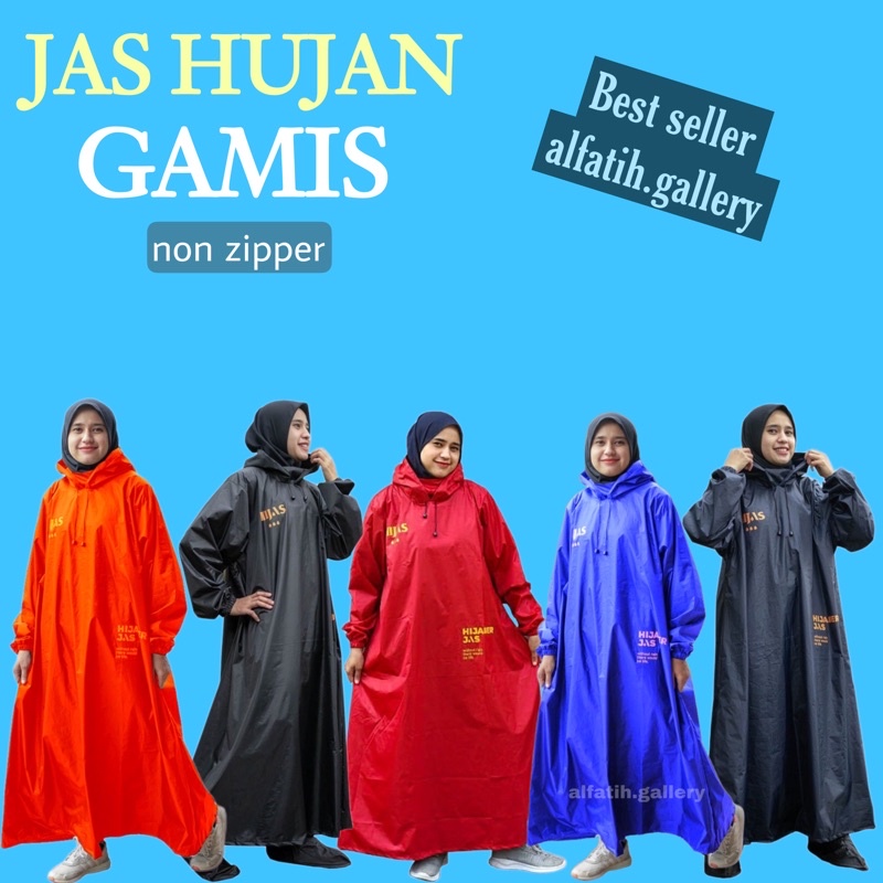 JAS HUJAN GAMIS HIJAS | JAS HUJAN WANITA HIJABER