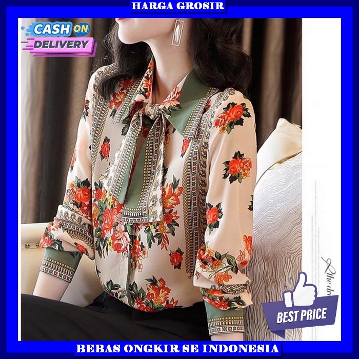 Atasan Korean Style Baju Kerja Casual Blus Casual Bluse Kondangan Baju Wanita Termurah Blous Import 