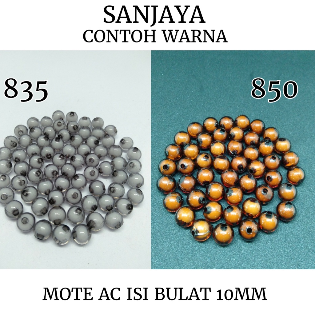 MOTE ISI / MANIK AKRILIK ISI / MANIK BULAT / MANIK ISI BULAT / MOTE AC ISI BULAT 10MM