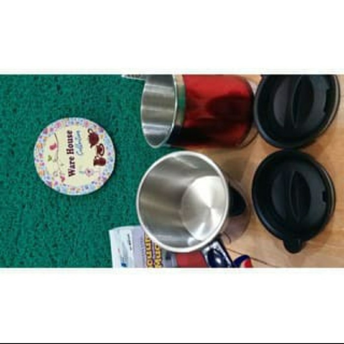 UK.450 ML G - 4254  Mug . Thermos , Vakum , vacuum , stainless ,  Gelas Kopi teh susu Promosi Souvenir Hampers