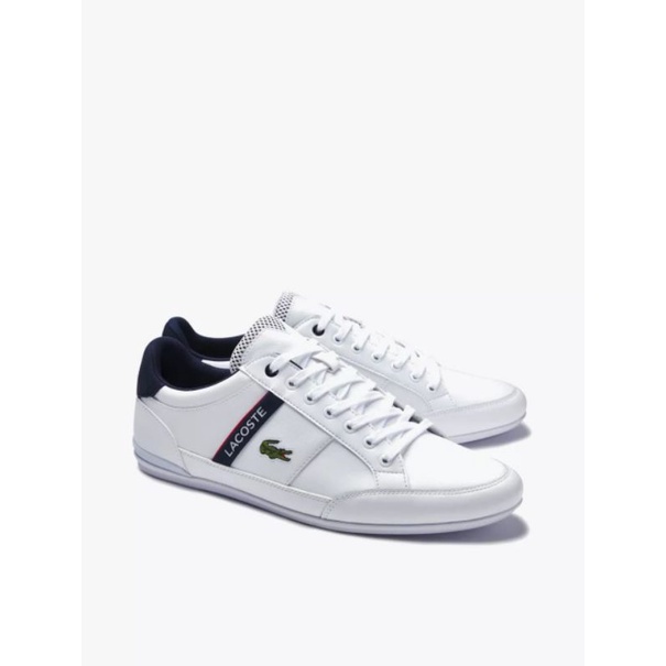 Sepatu Sneakers Lacoste Chaymon Casual Kets Sneaker Kasual Pria Cowok Original Putih Kekinian