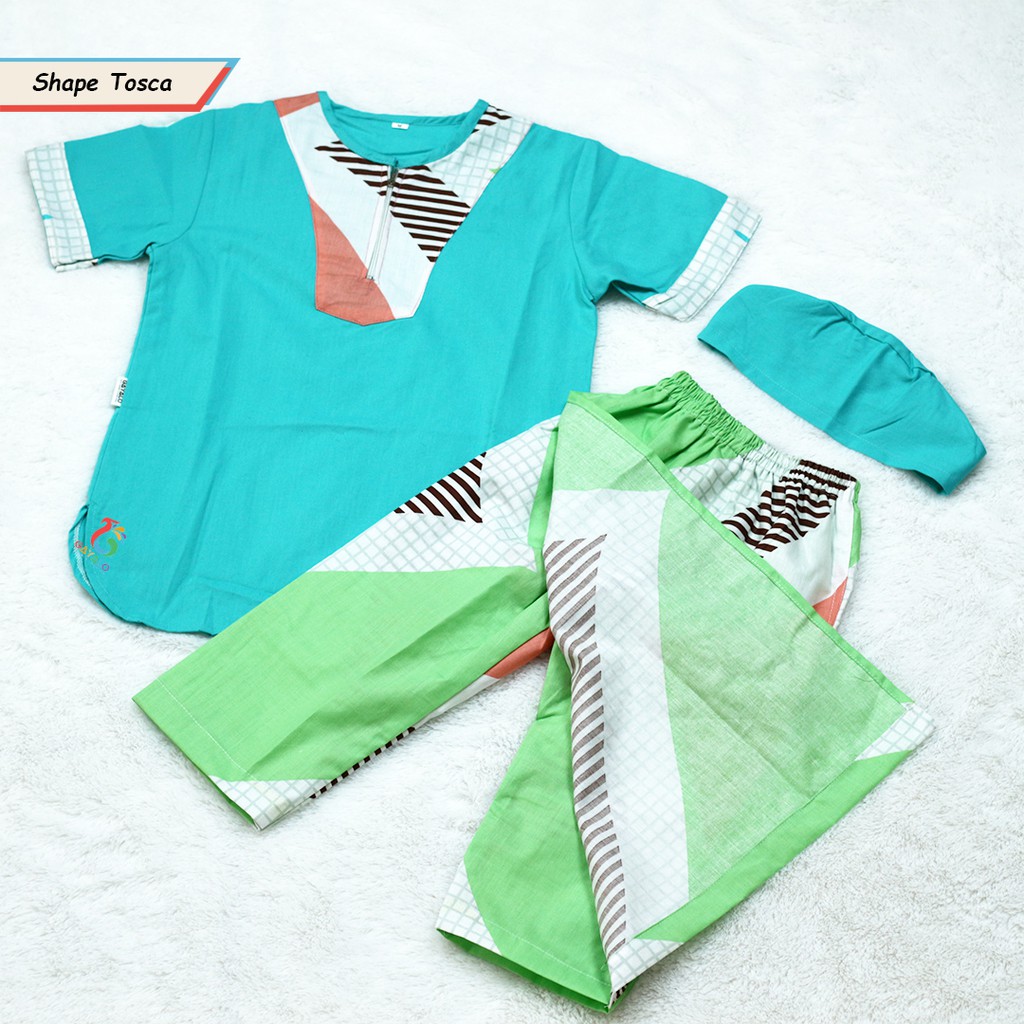 SARKOCI ANAK MOTIF SHAPE TOSCA/BAJU KOKO ANAK/SARKOCI MODERN/SARKOCI ANAK