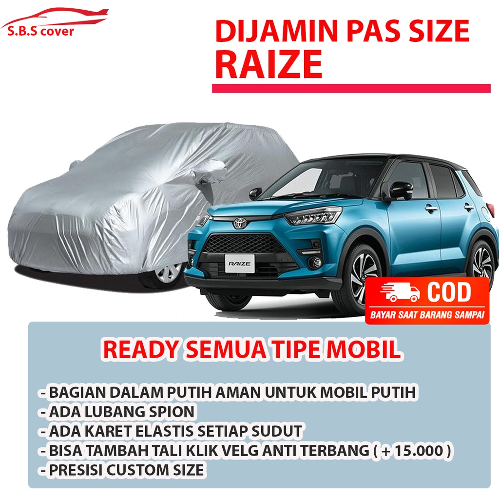 Body Cover Mobil raize Sarung mobil raize/raize turbo/raize 2022/rocky/brio/brio rs/brio lama/all new brio/new brio/brio satya