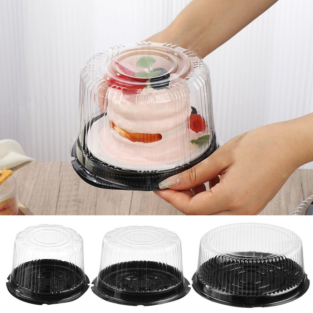 Solighter 10Pcs Kotak Kemasan Kue Transparan Food Tray Geschenk Lusinan Gift Box Bakken Levert