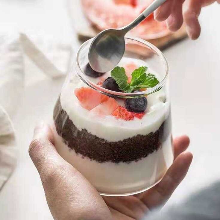 Gelas Unik Kopi Teh Minuman Borosilicate Glass 360ml KT010 Transparan-1