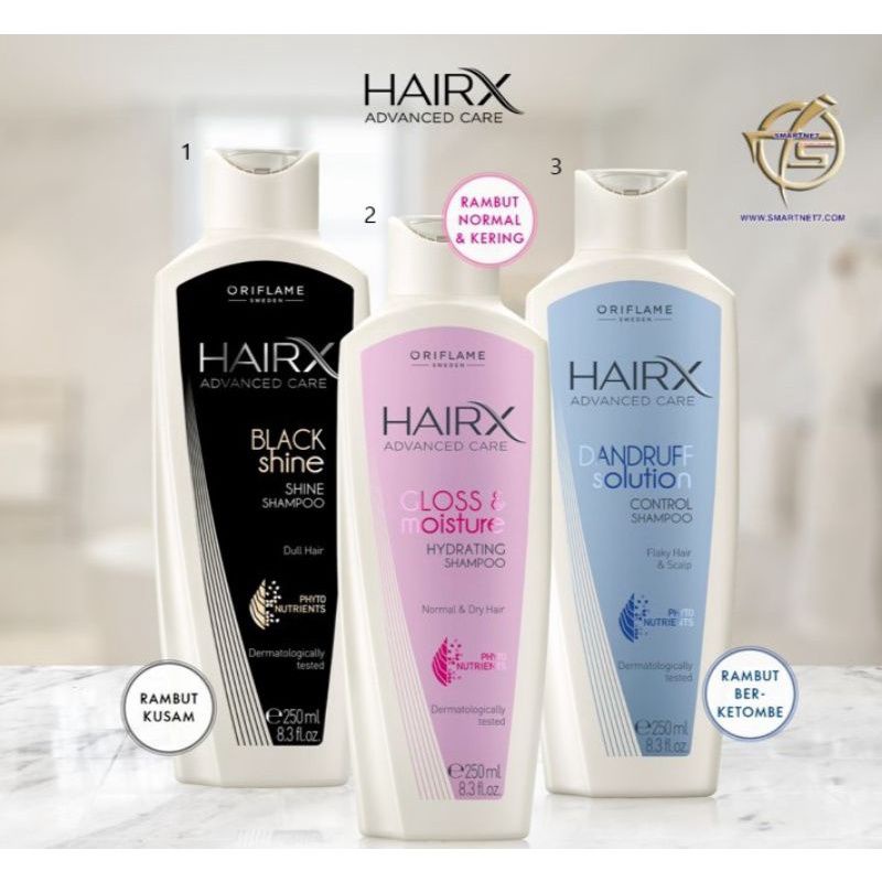 HairX Advanced Care Black Shine Shampoo// Dandruff Solution Shampoo// Gloss &amp; Moisture Shampoo/ HairX Ultimate Repair Shampoo/ Conditioner/ Hair Mask