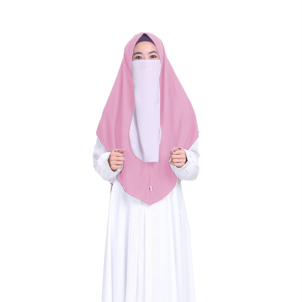 KHANZA SPORT HIJAB - Hijab Olahraga - Nusseyba Activewear-Dusty Pink