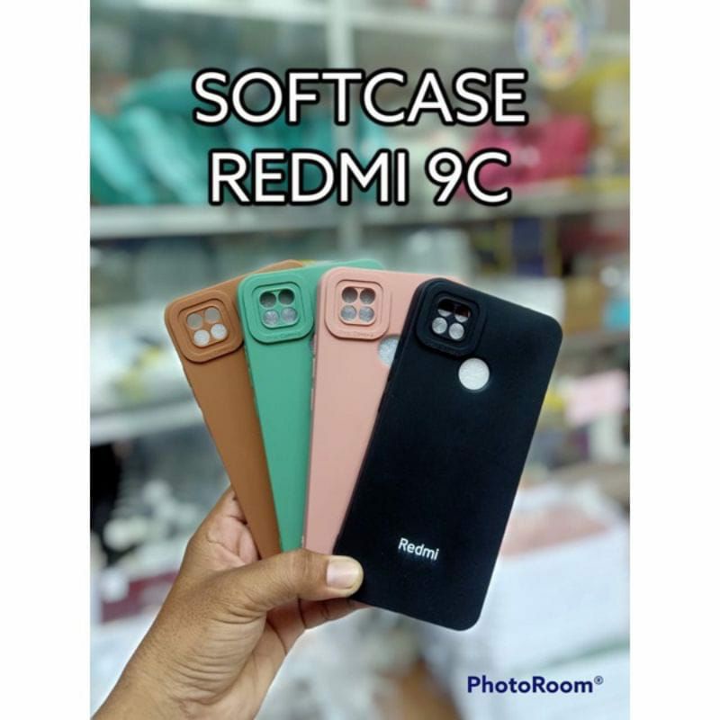 Softcase Slicon pro Camera REDMI 9C Slicon Macaron pro Camera