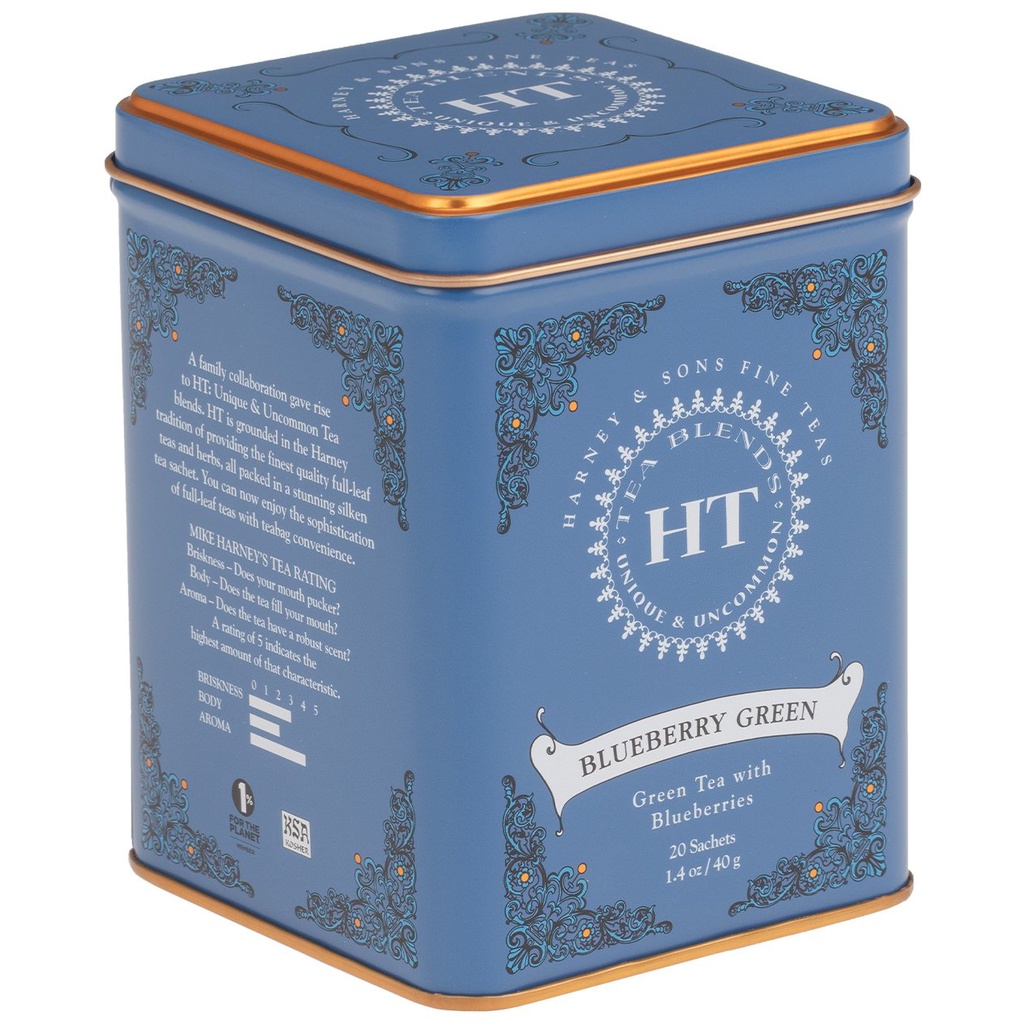 

Harney & Sons HT Tea Blend Green Tea With Blueberries 20 x 2 Gram