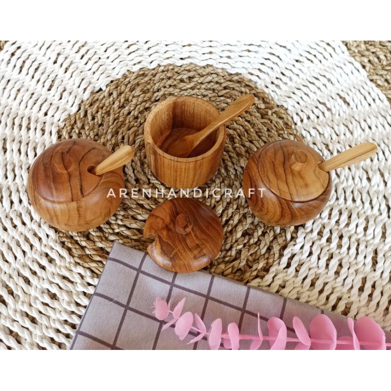 ARENHANDICRAFT Tempat bumbu kayu jati