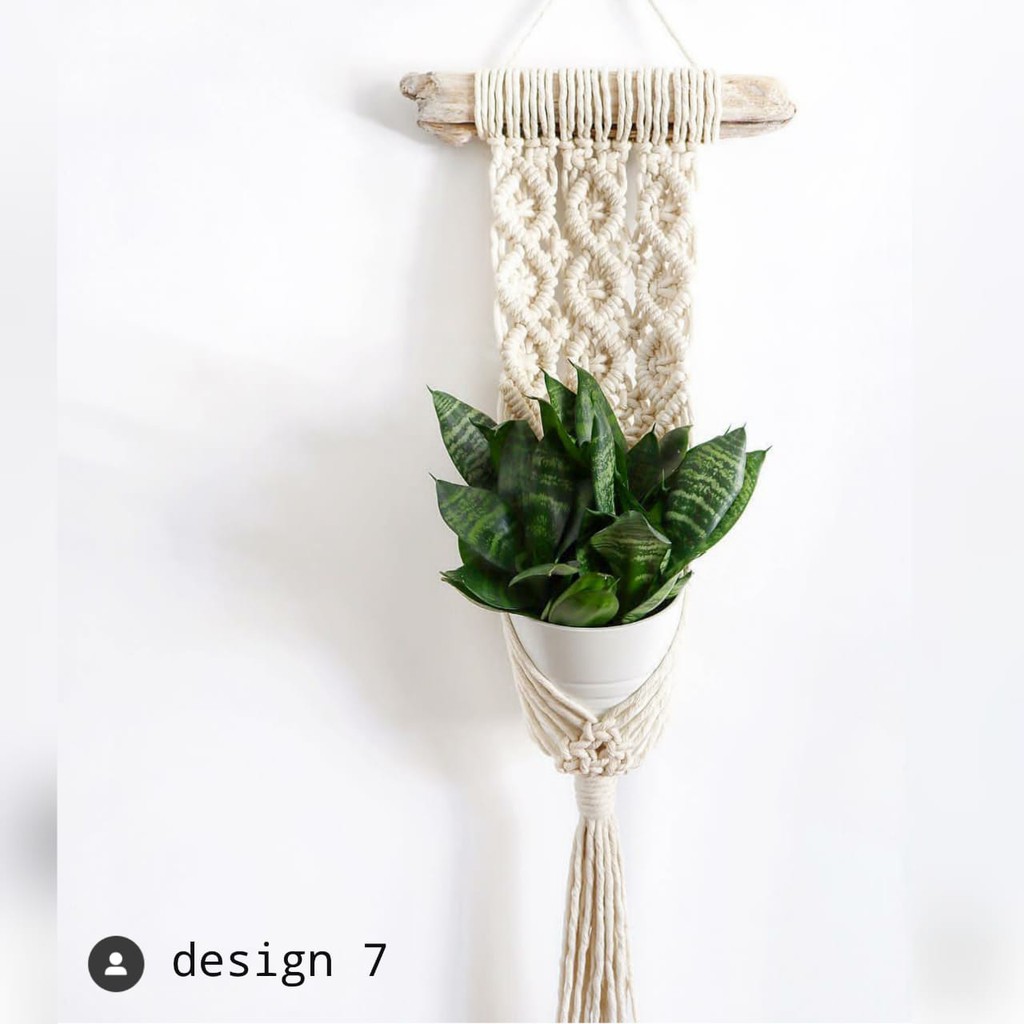 pot gantung tali macrame