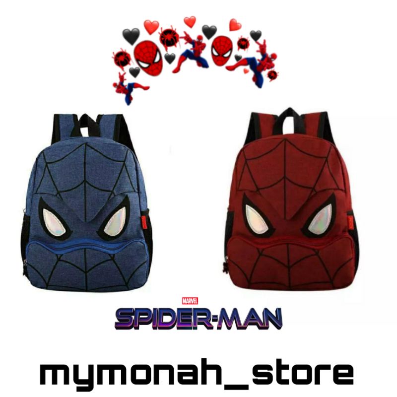 tas ransel anak sekolah terbaru karakter Spiderman/ banyak bonusnya