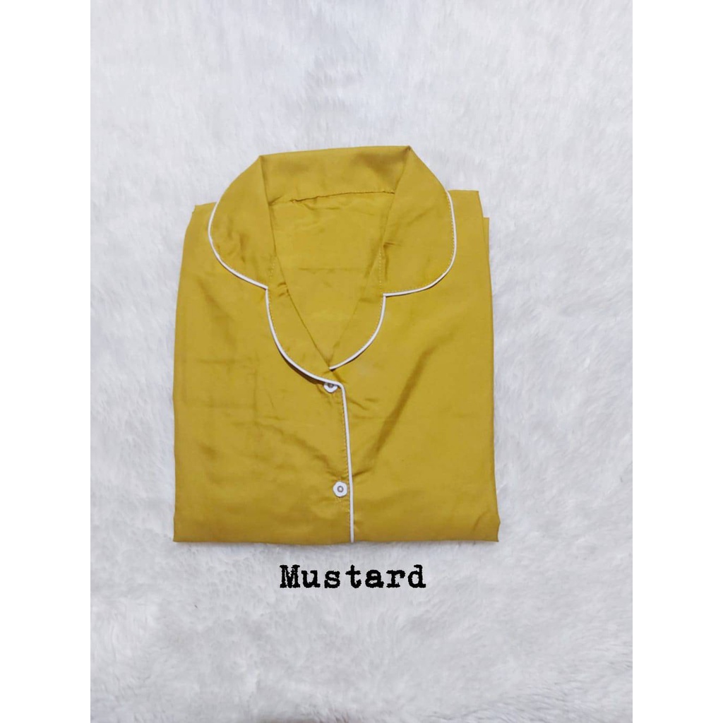 PEPOY Piyama PP JUMBO  Polos Plain Katun Premium LD 116-120-MUSTARD PLAIN