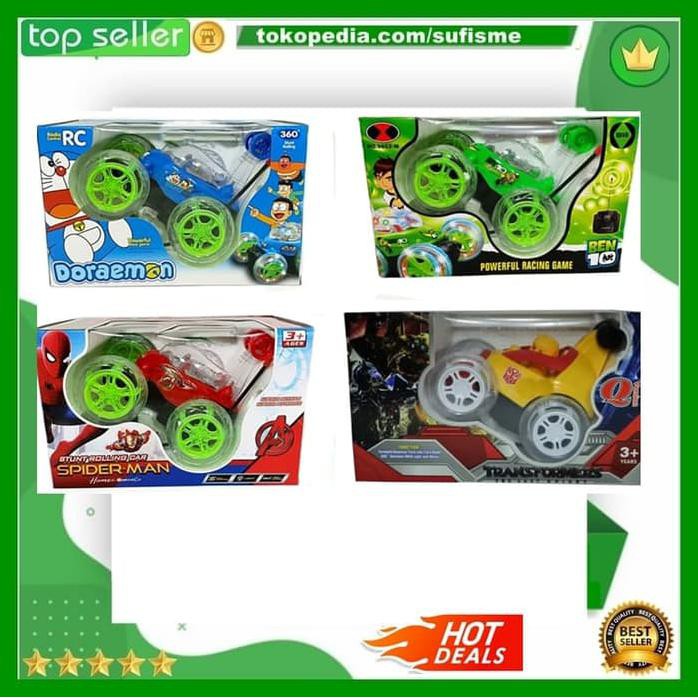 DISKON RC ANGRY BIRDS ROTATING STUNT CAR,RC STUNT CAR TERLARIS