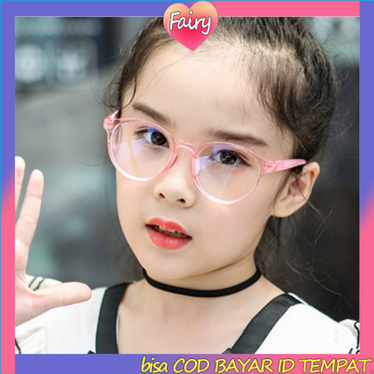 Kacamata Hitam Anak UV400 Kacamata Hitam Unisex Frame Anti Radiasi Anti Biru Fashion Komputer  Flexible Frame F