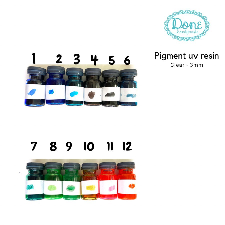 pewarna uv resin pigmen uv resin pewarna transparan pewarna resin set pigmen 1 donehandymade done handymade jual bahan kerajinan tangan