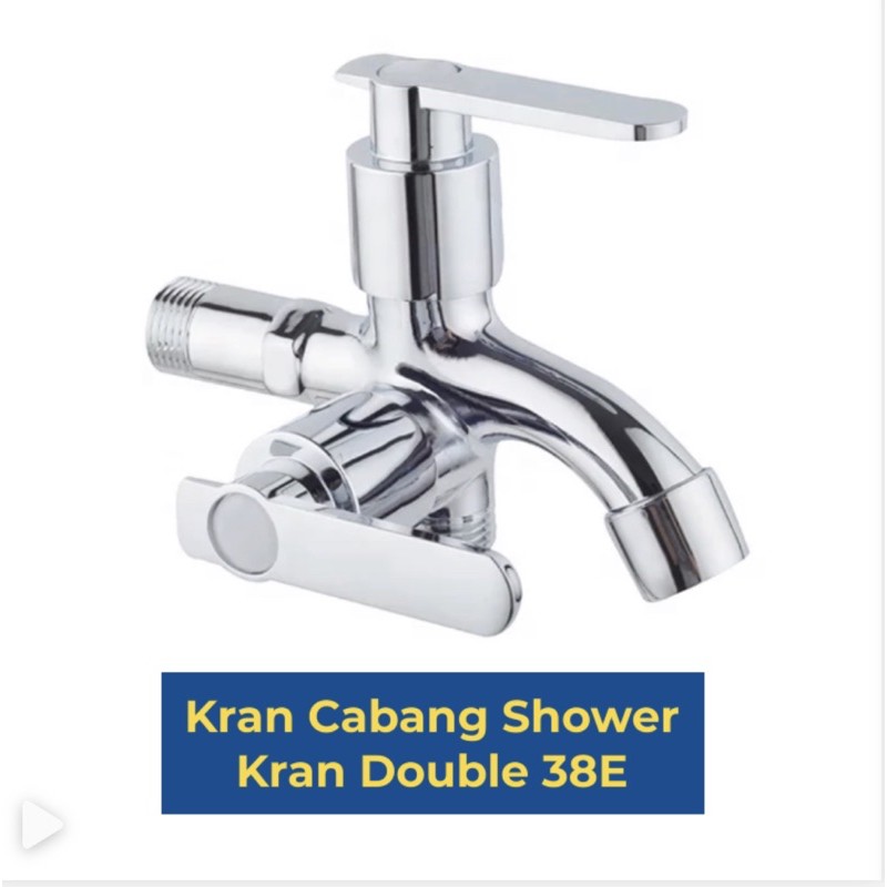 Kran Cabang Shower Mandi - Kran Double Keran Shower Kamar Mandi 38E