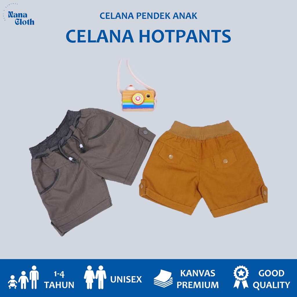 Celana Pendek Anak Umur 1-4 Tahun Celana Hotpants Anak Kekinian Celana Pendek Anak Laki Laki Perempu