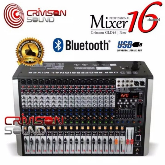 Mixer audio 16 channel crimson gld 16 mixer crimson gld16