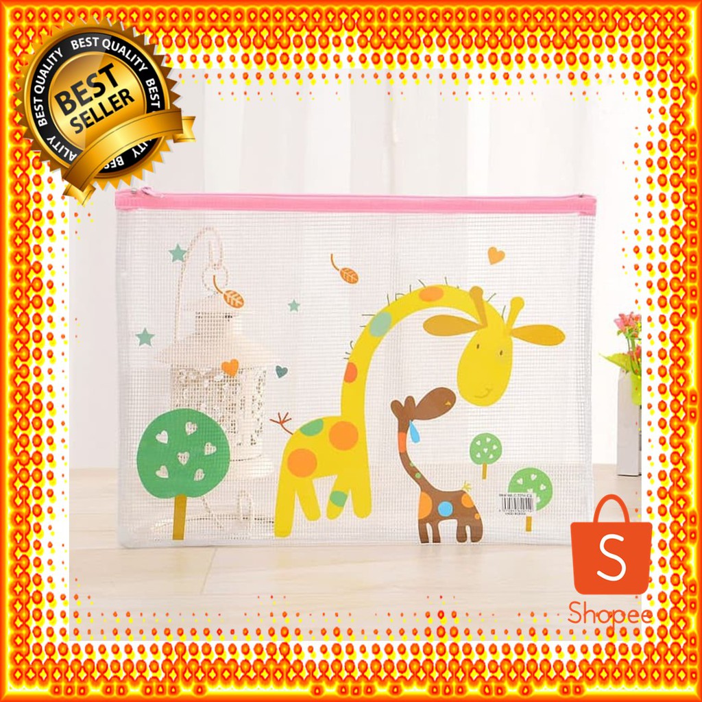 

PF17 Korean Lovely Animal PVC Transparant Stationery A5 File Folder