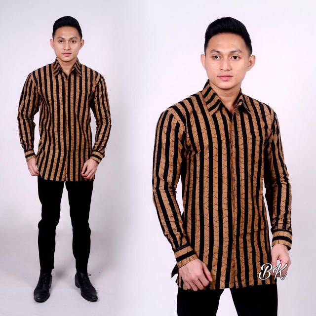 PRODUK READY TERBARU....!!! kemeja pria lengan panjang lurik murah