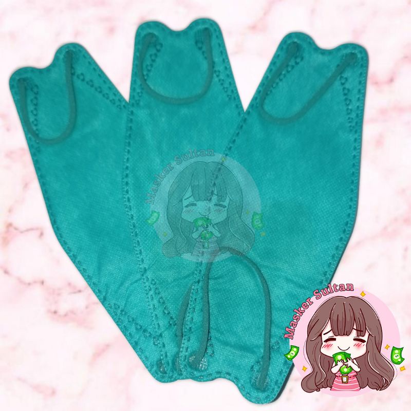 MS - Masker Mouson KF94 Hijau Tosca Alpukat 4ply Ecer