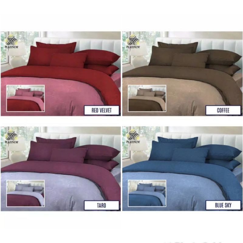 Jual Bedcover / Bed Cover Set Embosed Platinum Ukuran King 180x200 ...