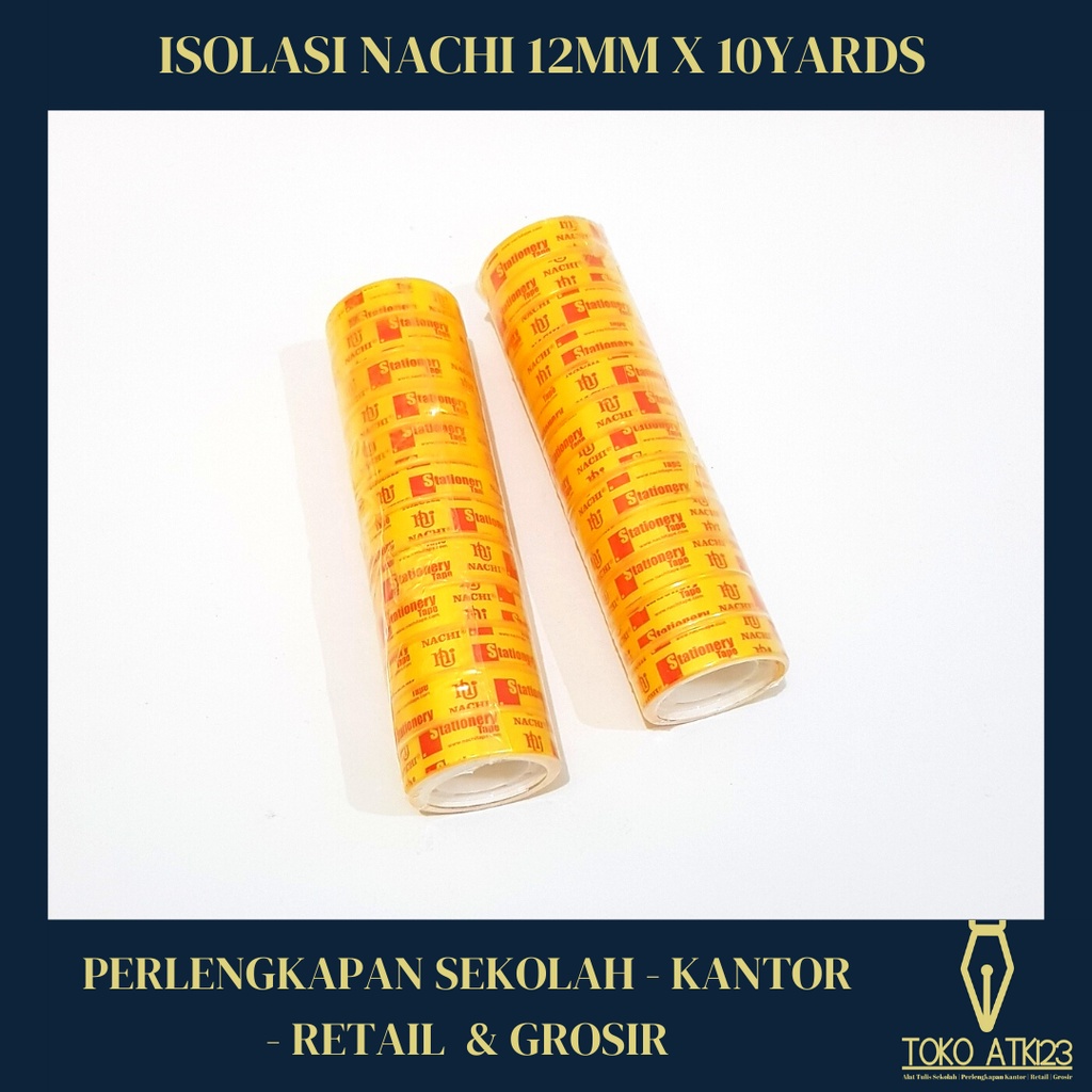 Isolasi / Selotip Kecil Merk Nachi 1/2&quot; x 10 yards