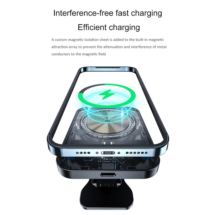 Mobil Magnetic Wireless Car Charger Mount for iPhone 12 13 Pro Max Magsafe Fast Charging Wireless Charger Car Holder