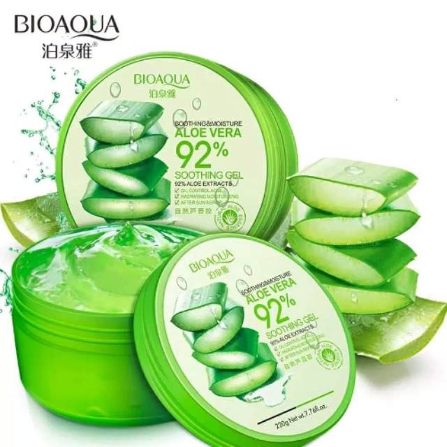 Bioaqua aloevera gell 92% kemasan 220ml