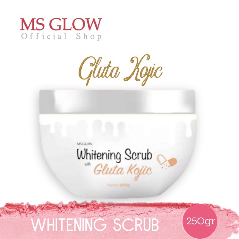 MS glow gluta whitening body Soap & Scrub-Scrub kojic