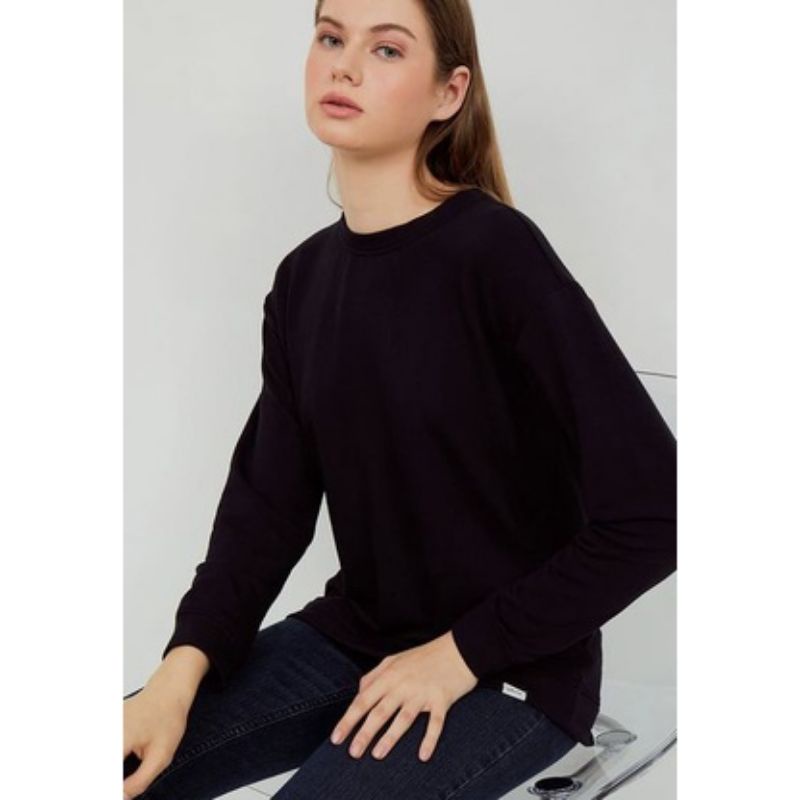 Sweater Wanita Polos Crewneck Pullover Orvis