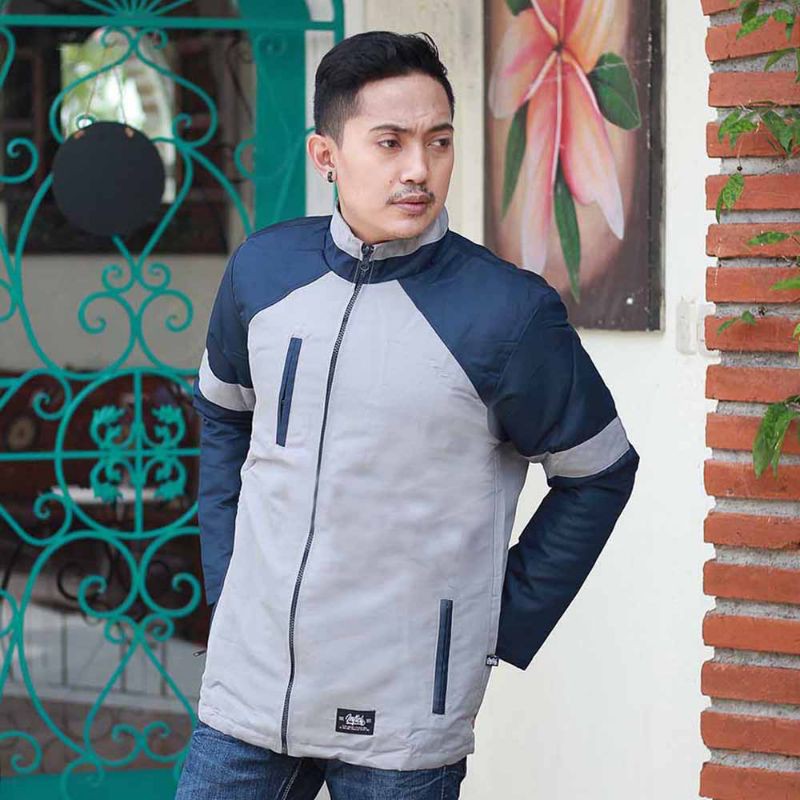 Jaket Casual Pria Jaket Motor Travelling Premium Bahan Taslan Waterproof