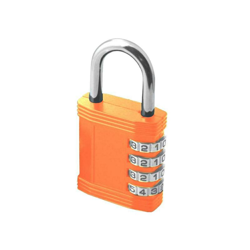 Krisbow Gembok 4 Kombinasi Kunci Pengaman 4 Kode Kunci Key Oren Orange Oranye