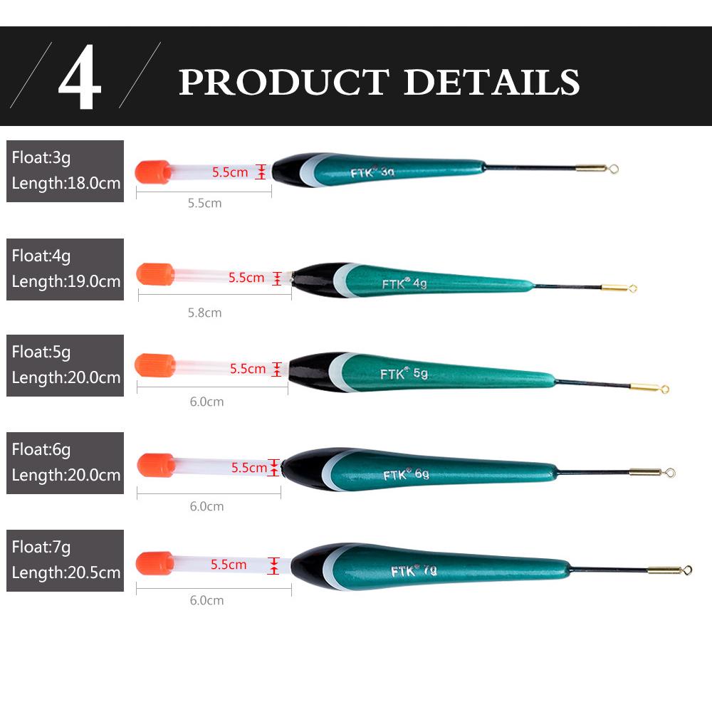 Top 5PCS Pelampung Pemikat Pancing Mengapung Mode Berfluktuasi Aneka Ukuran Cahaya Tongkat Mengapung