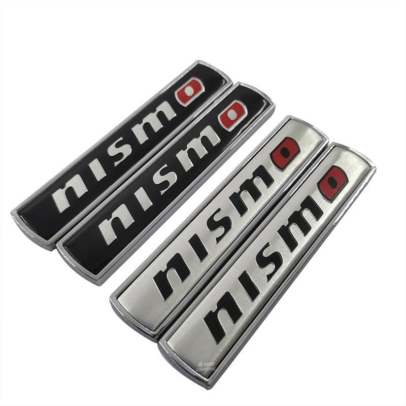 2 X Metal NISMO Logo Car Side Fender Decorative Emblem Sticker Decal Badge For NISSAN NISMO