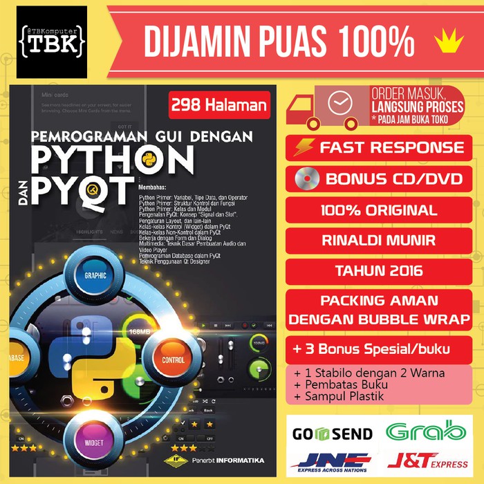 Buku Pemrograman GUI dengan PYTHON dan PYQT + CD- Budi Raharjo BKIL_1572