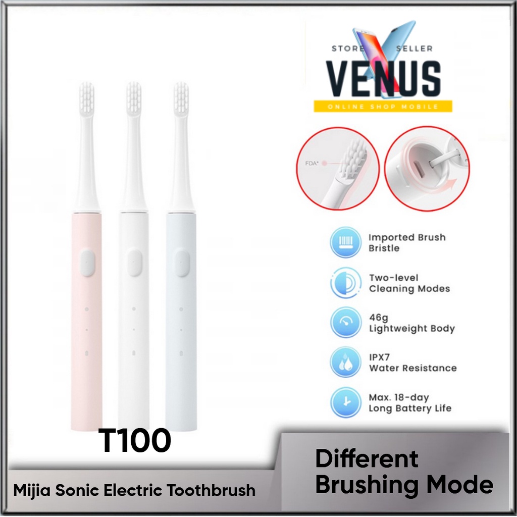 Mijia Sonic Electric Toothbrush T100 - Sikat Gigi Otomatis