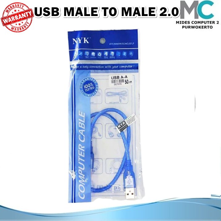 kabel usb male to male 2.0 merek NYK