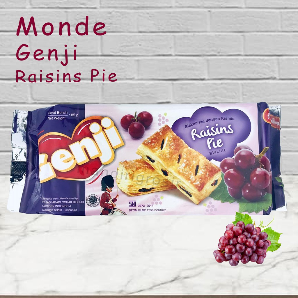 BISKUIT PAI DENGAN KISMIS RAISINS *GENJI * PIE BISCUIT * 85g