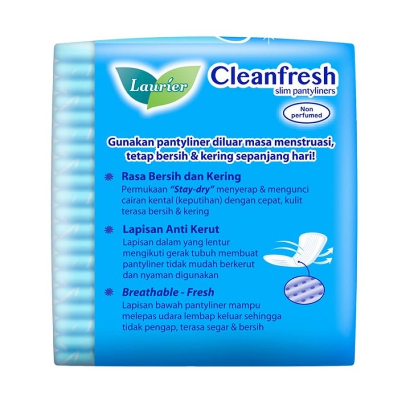 Laurier Pantyliner Cleanfresh Non Perfume - 20 s