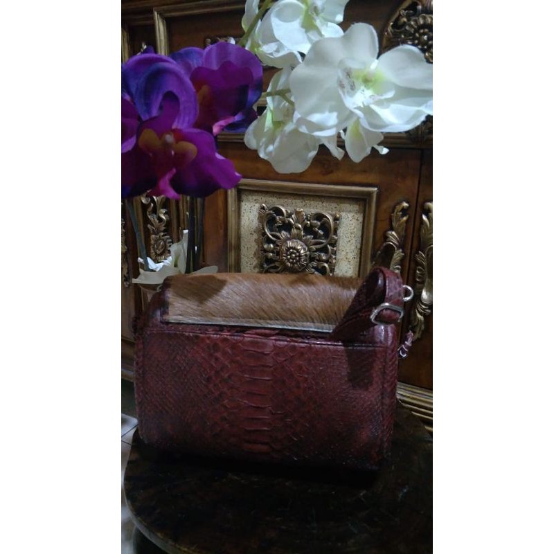 TAS/SLING BAG KULIT ULAR & SAPI ASLI (ORIGINAL)