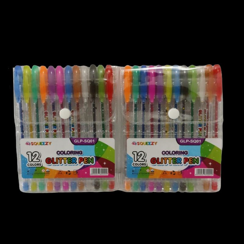 

Pulpen 12 Warna Glitter Squeezy GLP-SQ01/Pen glitter